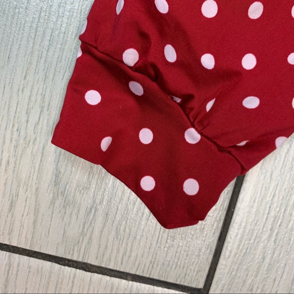 Vintage Style Polka Dot Top with Tie Neck - Picture 5 of 6